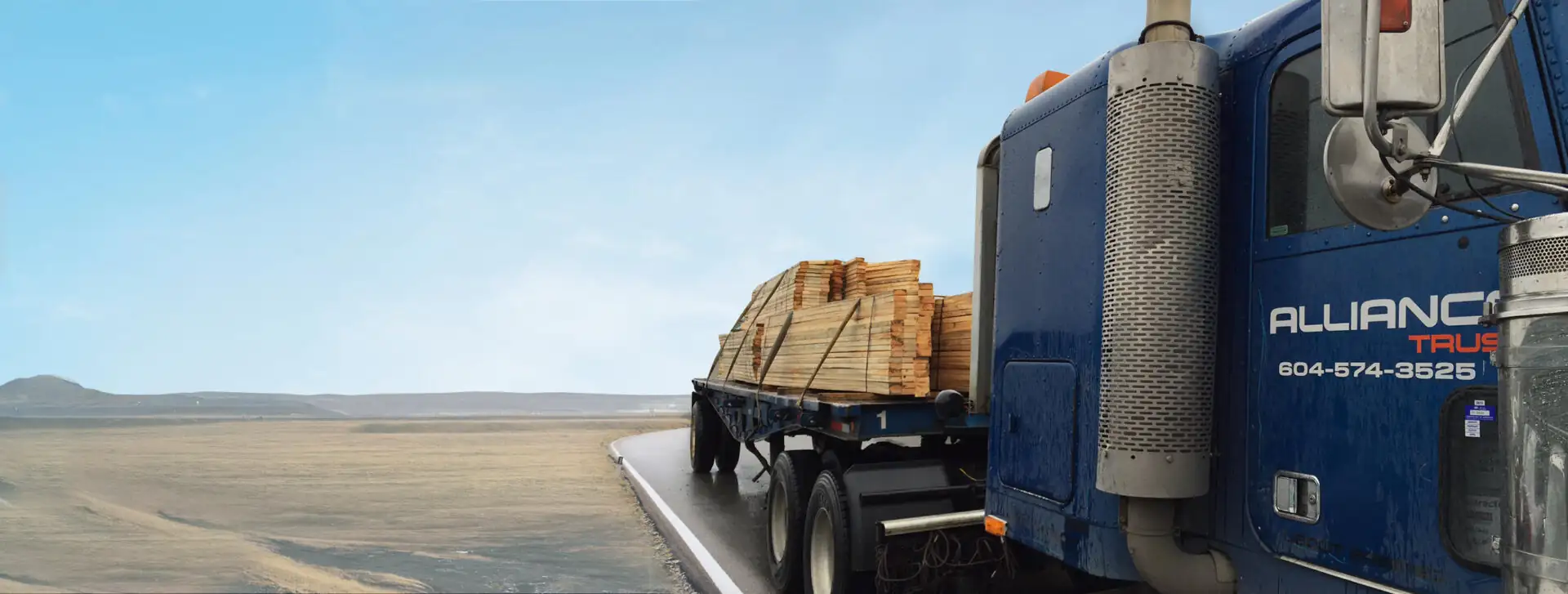Engineered roof trusses delivered to a BC job site
